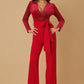 Velvet Top Fashion Jumpsuit - Farnelli