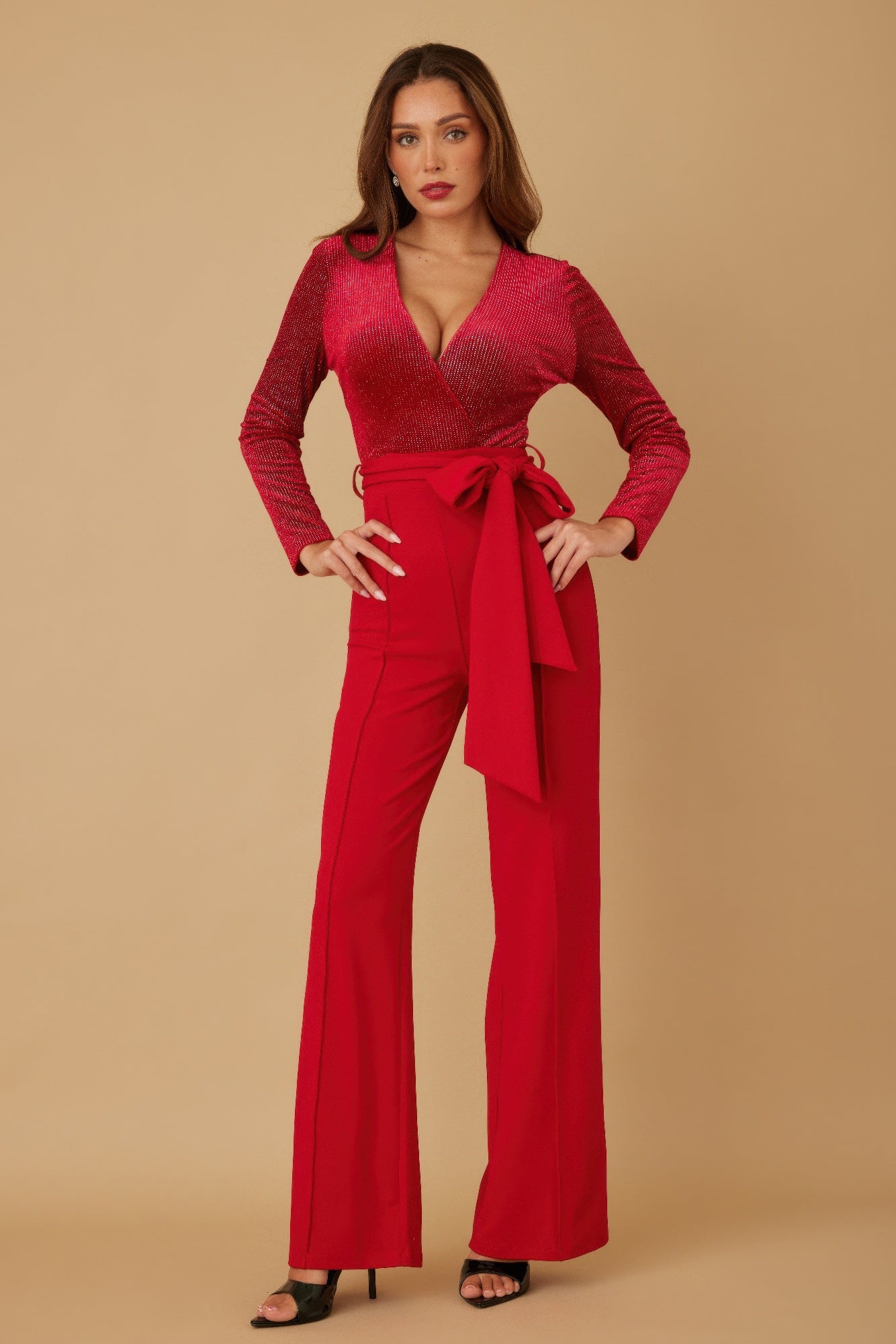 Velvet Top Fashion Jumpsuit - Farnelli