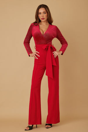 Velvet Top Fashion Jumpsuit - Farnelli
