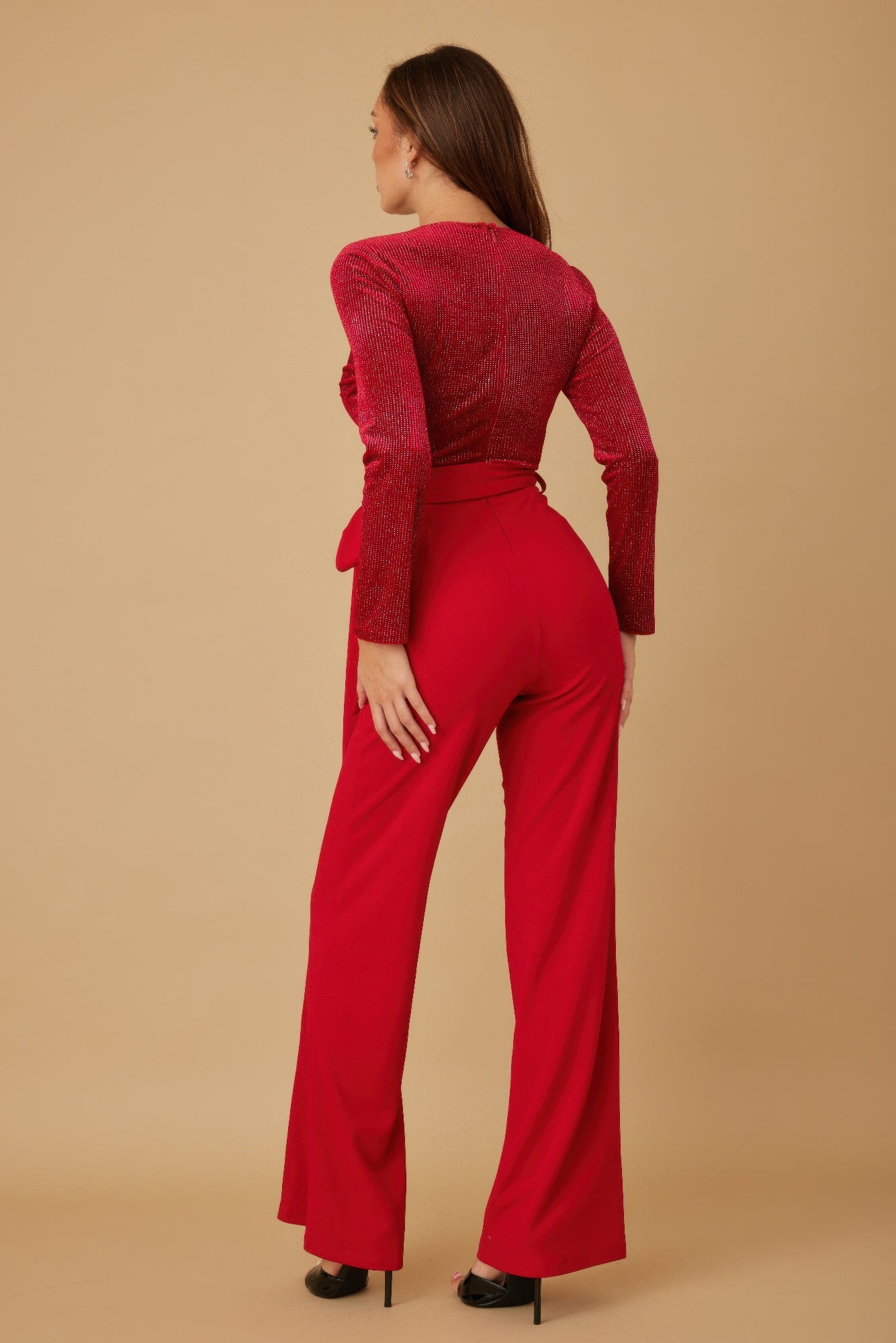 Velvet Top Fashion Jumpsuit - Farnelli