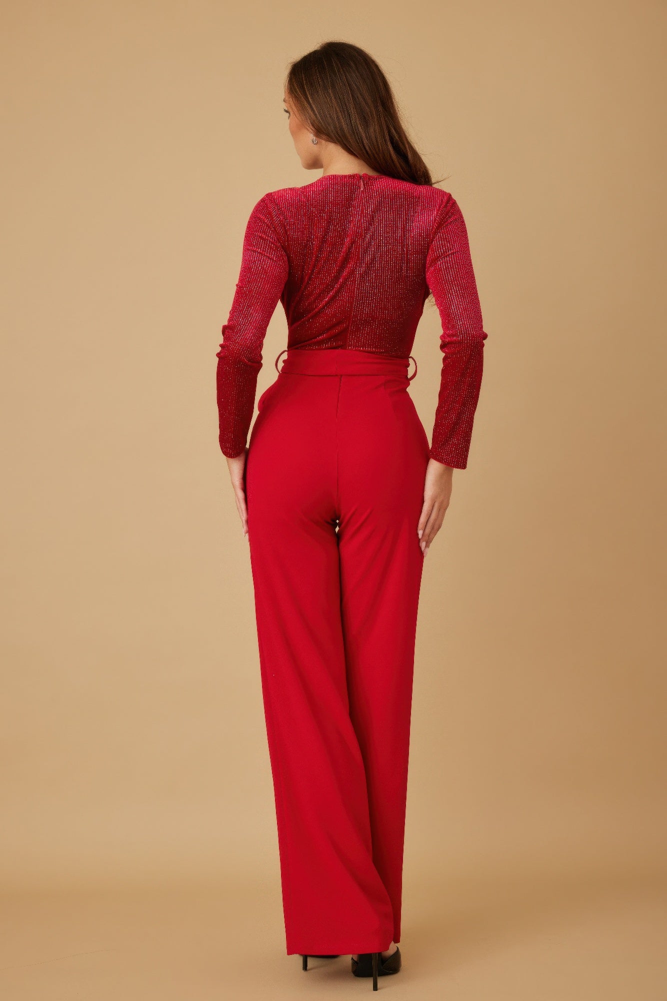 Velvet Top Fashion Jumpsuit - Farnelli