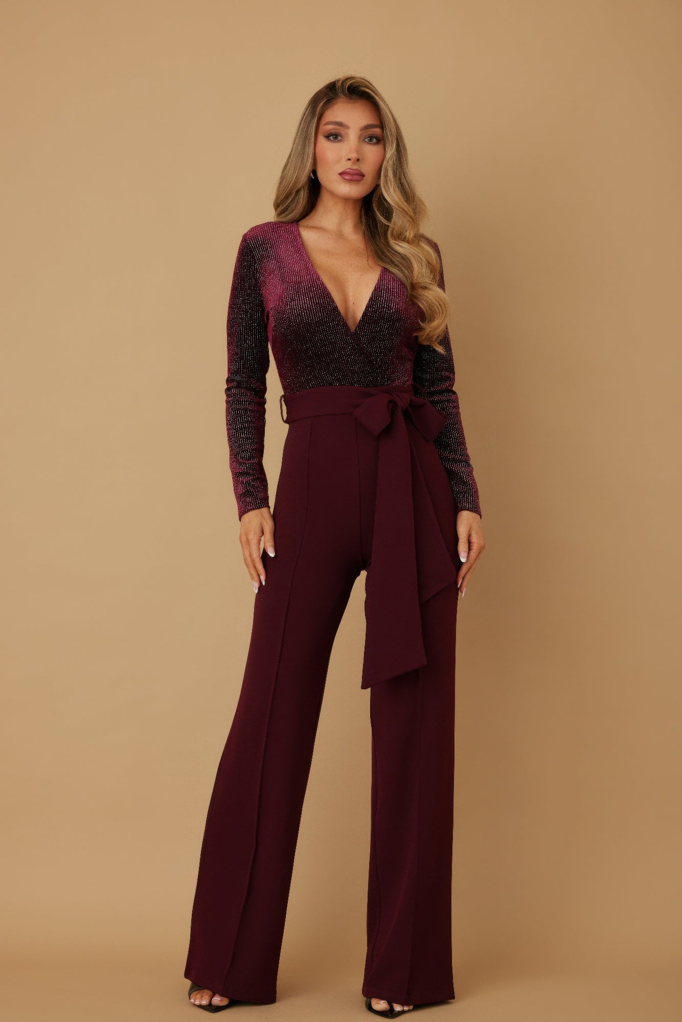 Velvet Top Fashion Jumpsuit - Farnelli