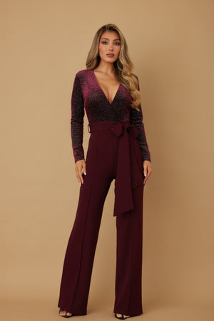 Velvet Top Fashion Jumpsuit - Farnelli