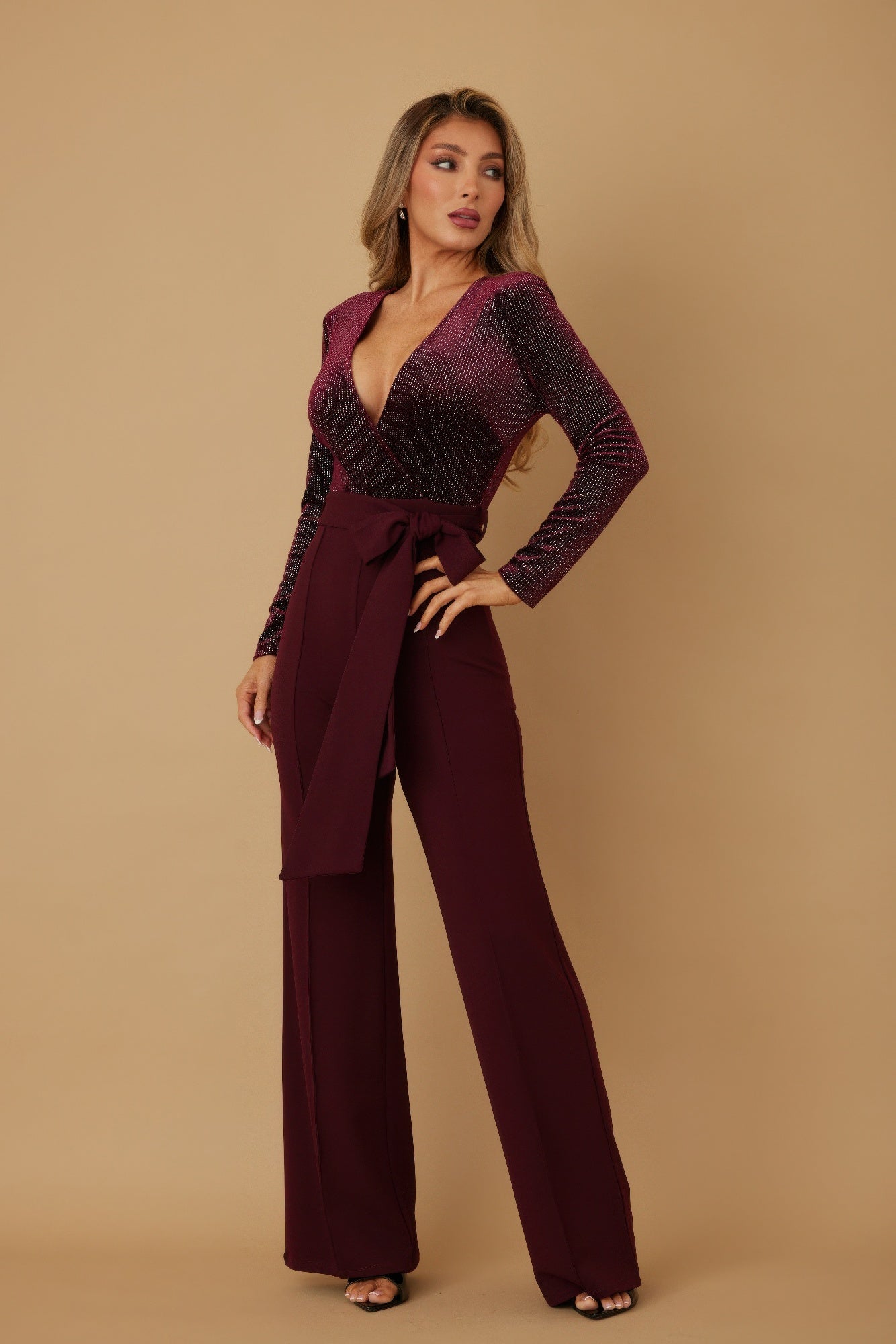 Velvet Top Fashion Jumpsuit - Farnelli