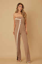 Flap Strapless Chain Jumpsuit - Farnelli