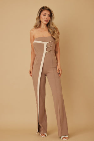 Flap Strapless Chain Jumpsuit - Farnelli