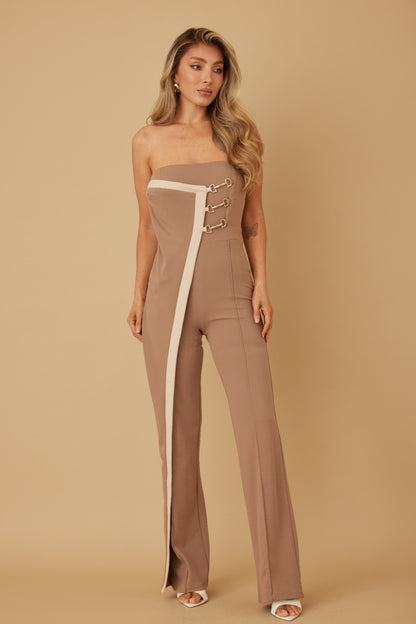 Flap Strapless Chain Jumpsuit - Farnelli