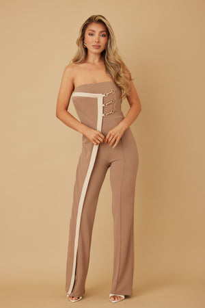 Flap Strapless Chain Jumpsuit - Farnelli