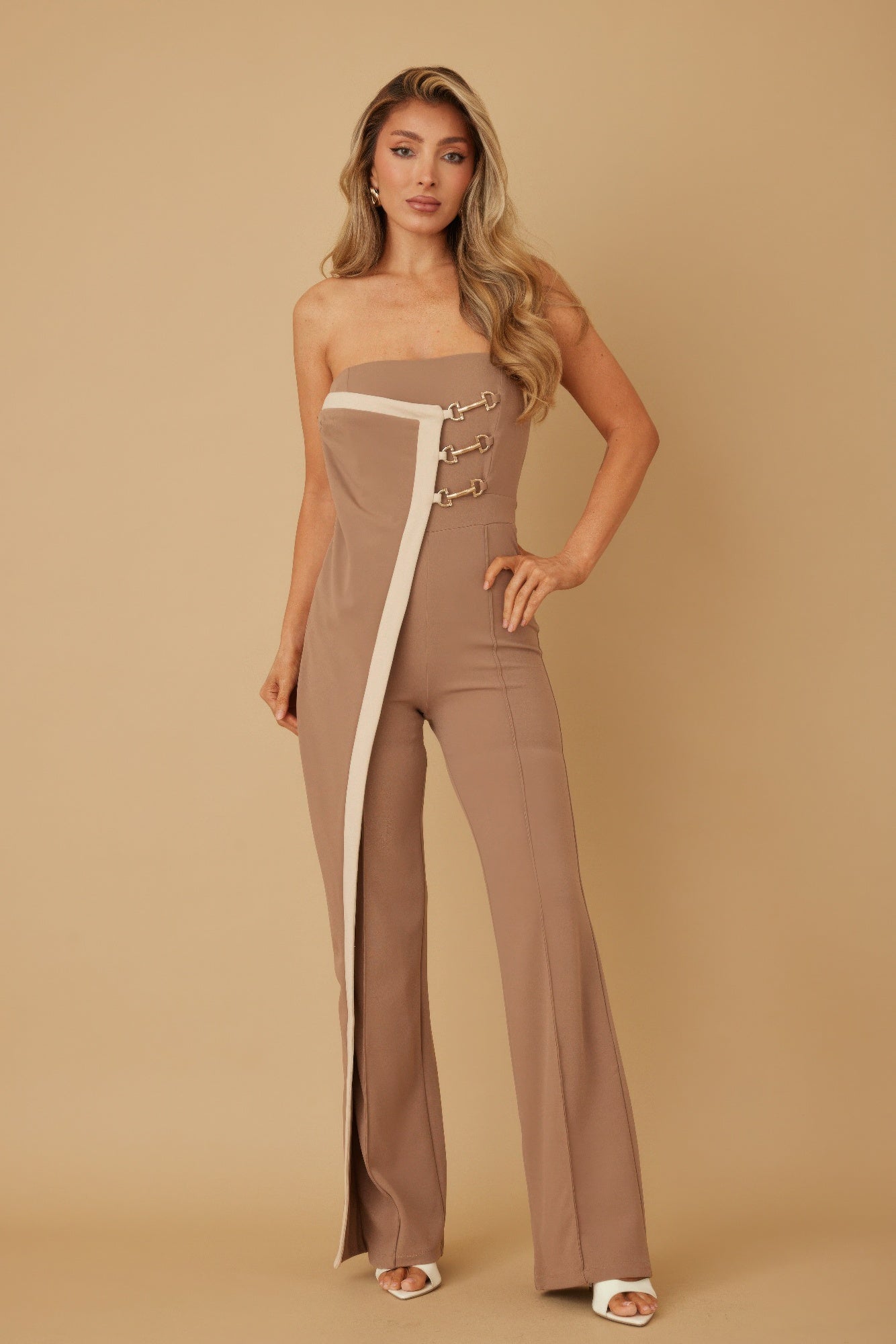 Flap Strapless Chain Jumpsuit - Farnelli