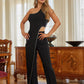 One Shoulder Strap Draped Layer W Rhinestone Sets - Farnelli