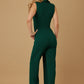 Open Flap With Metal Shank Button Jumpsuit - Farnelli