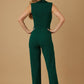 Open Flap With Metal Shank Button Jumpsuit - Farnelli