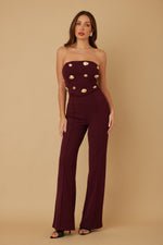 Multi Flat Mirror Stone Jumpsuit - Farnelli