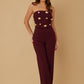 Multi Flat Mirror Stone Jumpsuit - Farnelli