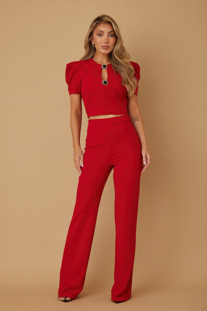 Puff Cap Sleeve Jewel Detail Sets - Farnelli