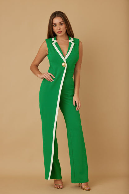 Single Golden Bell Button Jumpsuit - Farnelli