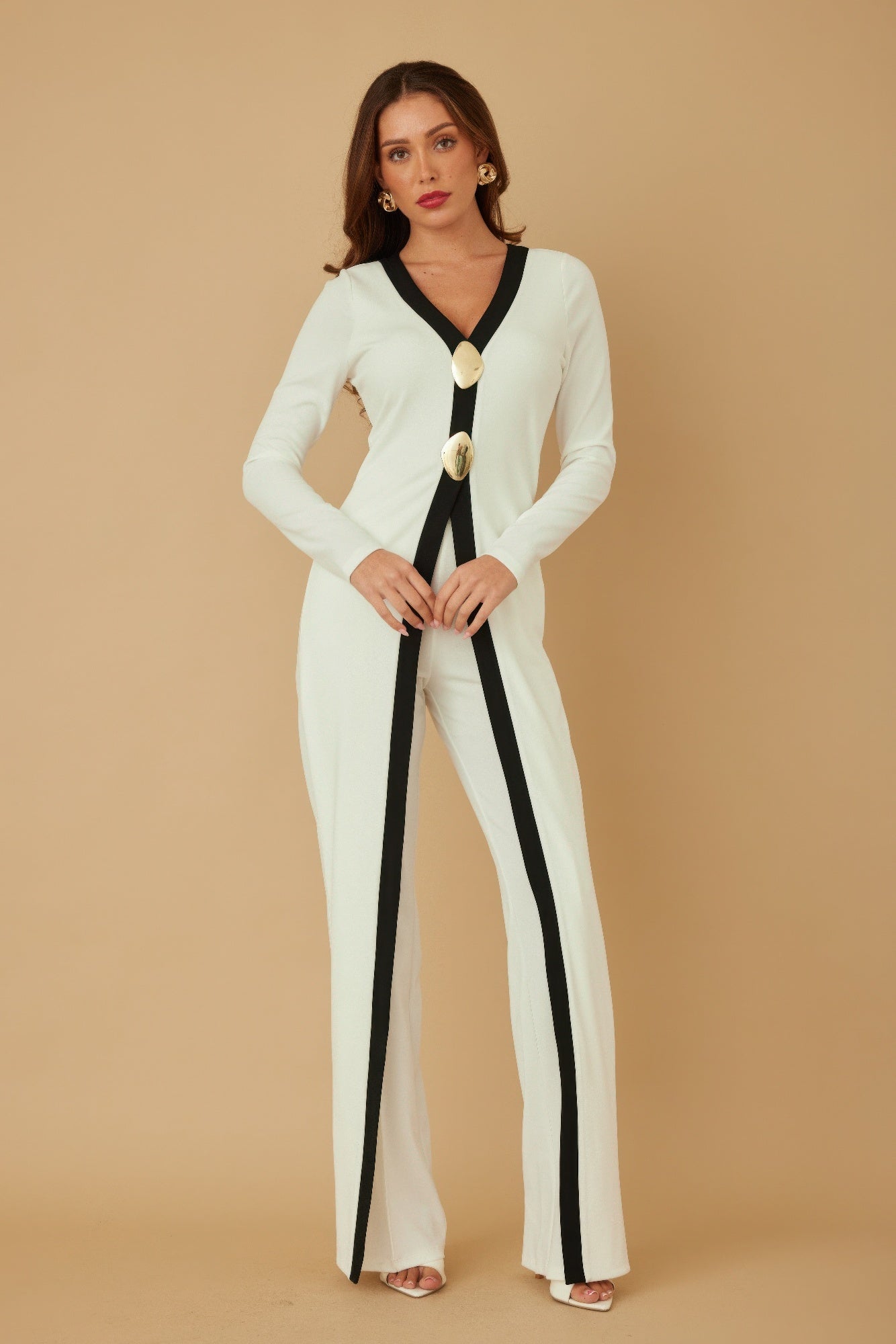 Mirror Stone Long Layer Jumpsuit - Farnelli
