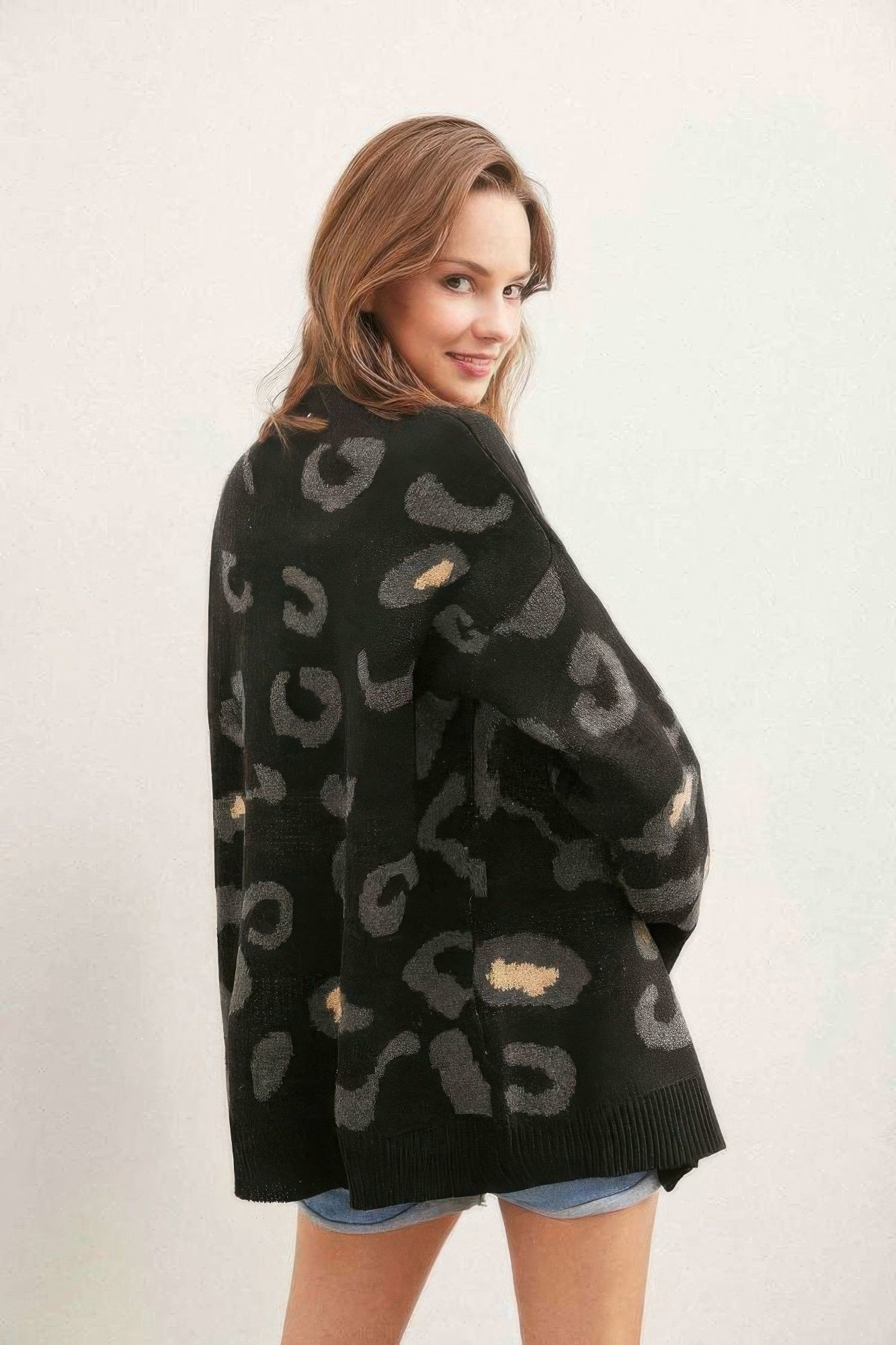 Leopard Button Down Cardigan - Farnelli