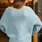 Overlap V Neck Sweater - Farnelli