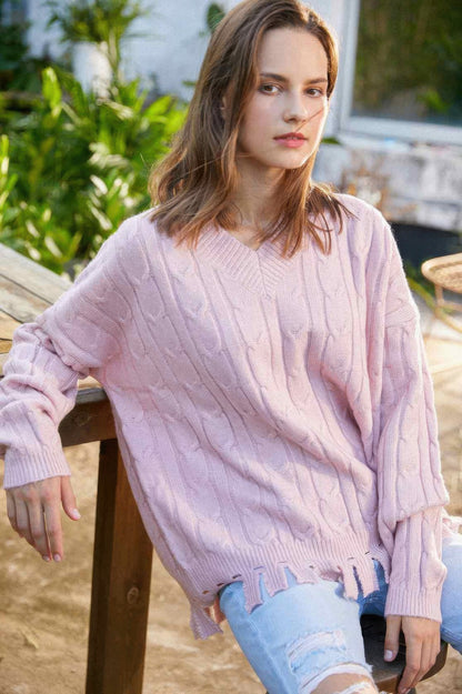 Solid Knit Sweater - Farnelli