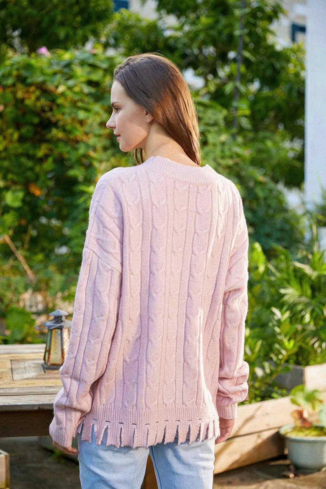 Solid Knit Sweater - Farnelli