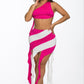 Asymmetric Crop Skirt Set - Farnelli