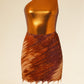 Metallic One Shoulder Bodysuit & Mini Skirt Set - Farnelli