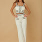 Women Contrast Two Piece Sets - Farnelli