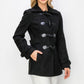 Wool Toggle Button Peacoat With Pockets - Farnelli