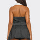 Collared Vest Pleated Skort Set - Farnelli