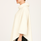 Textured Cowl Neck Poncho - Farnelli