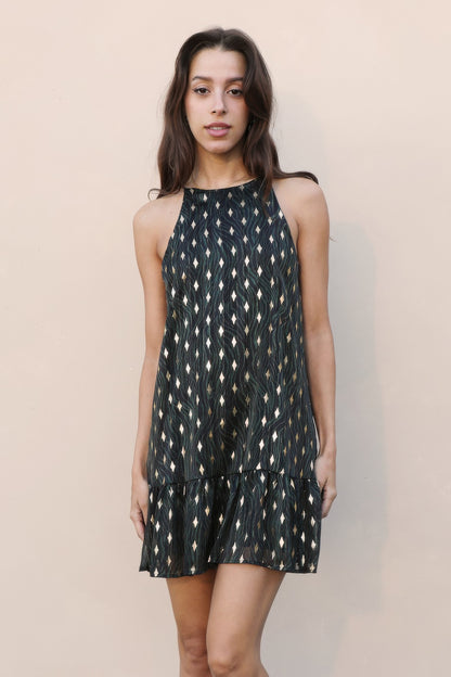 Sacred Tree Ruffle Bottom Dress - Farnelli