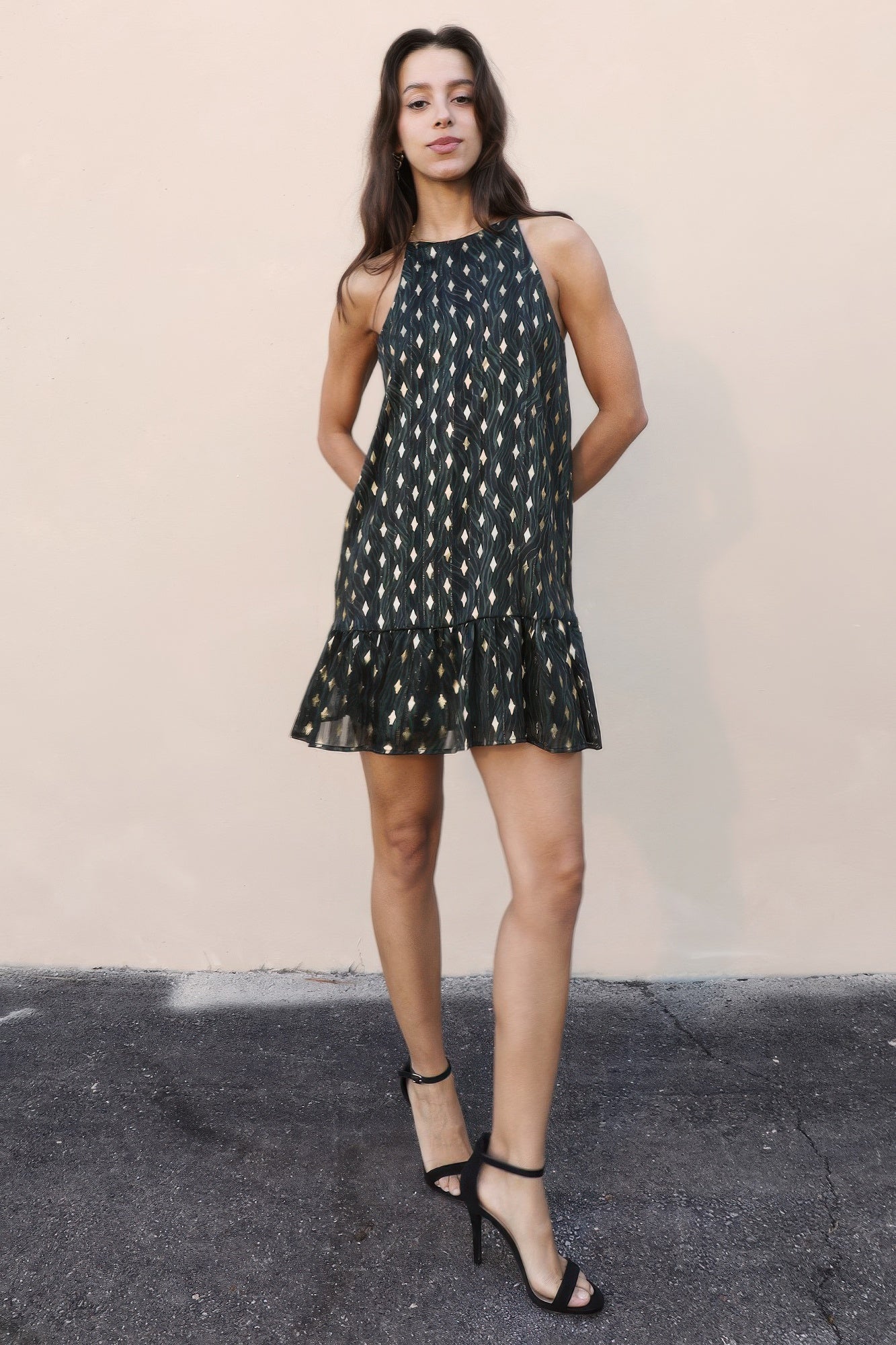 Sacred Tree Ruffle Bottom Dress - Farnelli