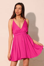 Washed Satin Crepe Cami Skater Dress - Farnelli