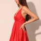 Washed Satin Crepe Cami Skater Dress - Farnelli