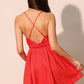 Washed Satin Crepe Cami Skater Dress - Farnelli
