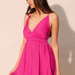 Washed Satin Crepe Cami Skater Dress - Farnelli