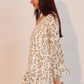 Simple Leopard Dress With Ruffle Cuff - Farnelli