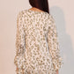 Simple Leopard Dress With Ruffle Cuff - Farnelli