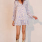 Simple Leopard Dress With Ruffle Cuff - Farnelli