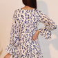 Simple Leopard Dress With Ruffle Cuff - Farnelli