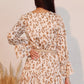 Simple Leopard Dress With Ruffle Cuff - Farnelli