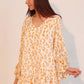 Simple Leopard Dress With Ruffle Cuff - Farnelli