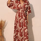 Lucca Leaf Kimono Maxi Dress - Farnelli