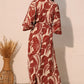 Lucca Leaf Kimono Maxi Dress - Farnelli