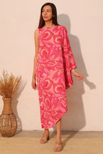 Chasing Petals One Sleeve Dress - Farnelli