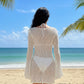 Crochet Long Sleeve Midi Dress - Farnelli
