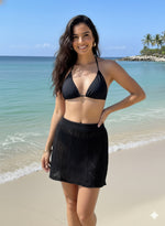 Textured Crochet Knit Mini Skirt With Coast - Farnelli