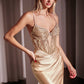 Ladivine CC8879 Dress Crystal & Satin Fitted Gown