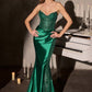 Ladivine CC9031 Curve Hugging Gown Beaded Motifs Floral Applique